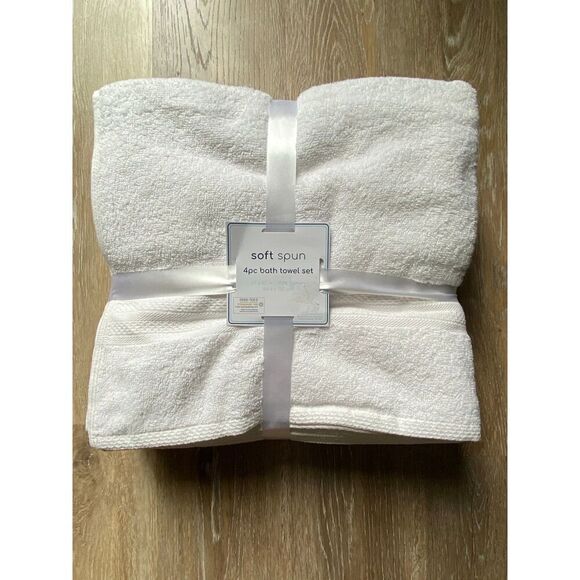 Soft Spun 100% Cotton 4 Pack of Bath Towels - Picture 5 of 5